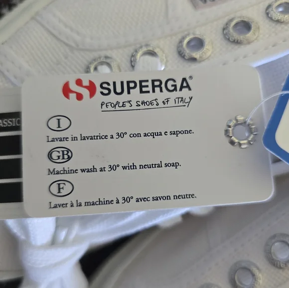 Superga Cotu Classic 2750 White Womens 8 Men 6.5 - Picture 10 of 11